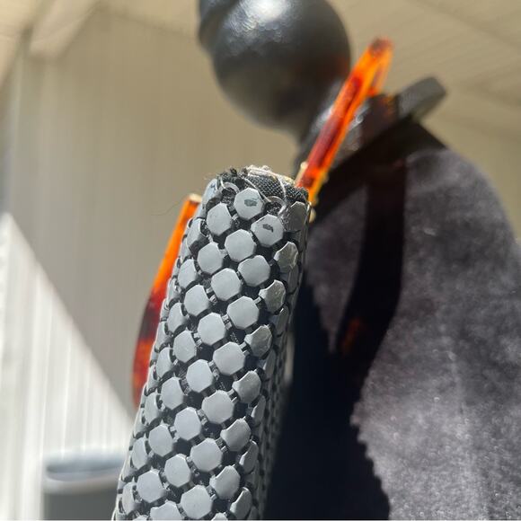 Vintage Y2K Grey Metal Mesh Purse Bag - Picture 3 of 10